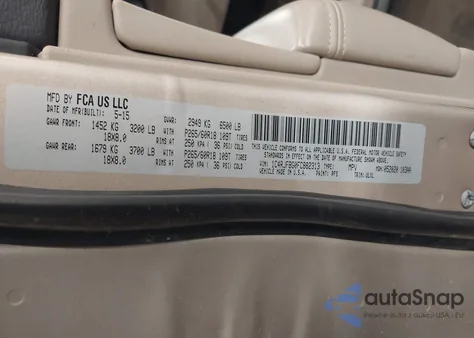 2015 Jeep Grand Cherokee Limited из США, поврежденный, VIN 1C4RJFBG0FC882313